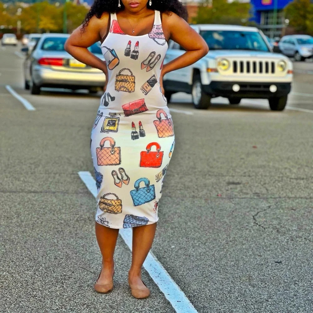 Demure Girly Midi Dress